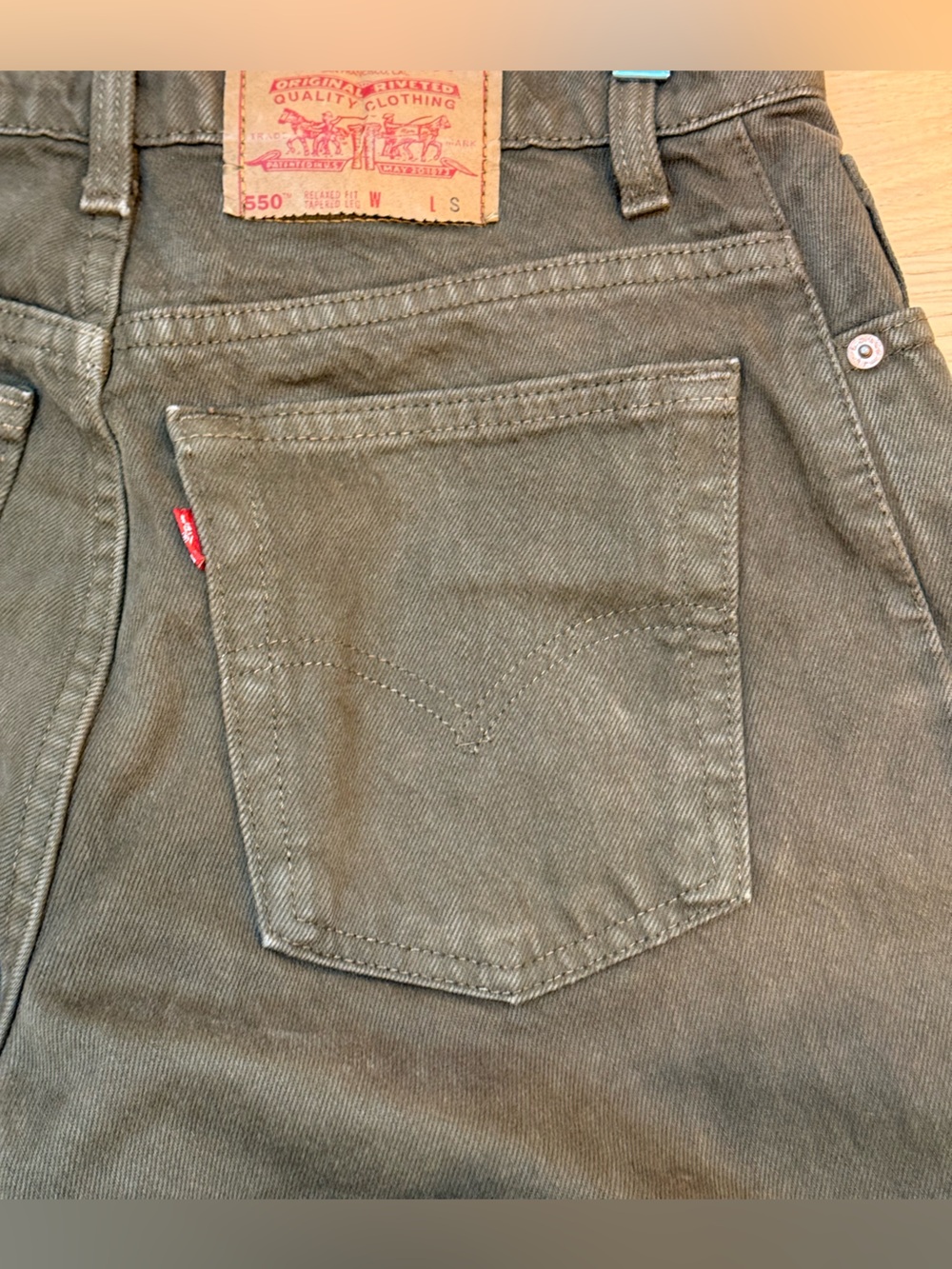 Levi's Olive Straight Leg Jeans